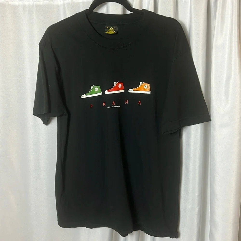 Praha Czech Republic Graphic T Shirt Mens Large Prague Sneakers Cotton Tee